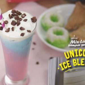 MIX-LAH Unicorn Ice Blended Special Resepi